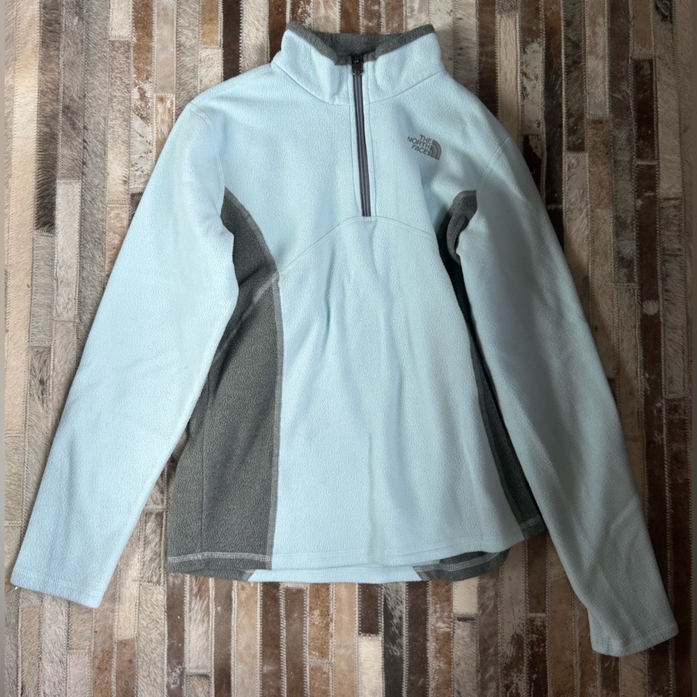 The North Face Sky Blue and Charcoal Fleece Jacket